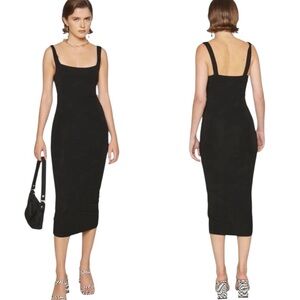 NWT Good American 90s Black Bodycon Midi Tank Slip Dress - XL